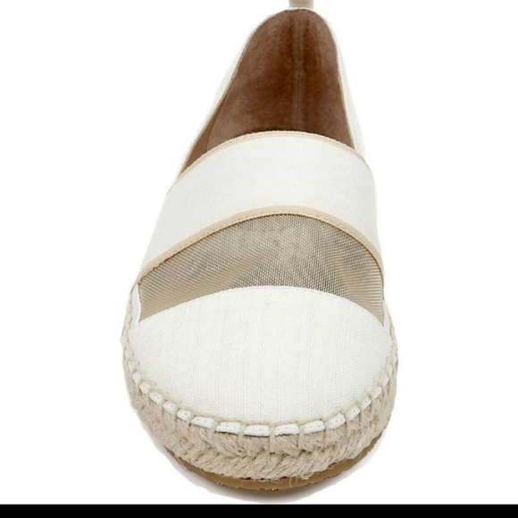 NWOT ZAC Zac Posen Vida Espadrills Vented Linen Style 9M White Tan Slip On - Picture 3 of 12